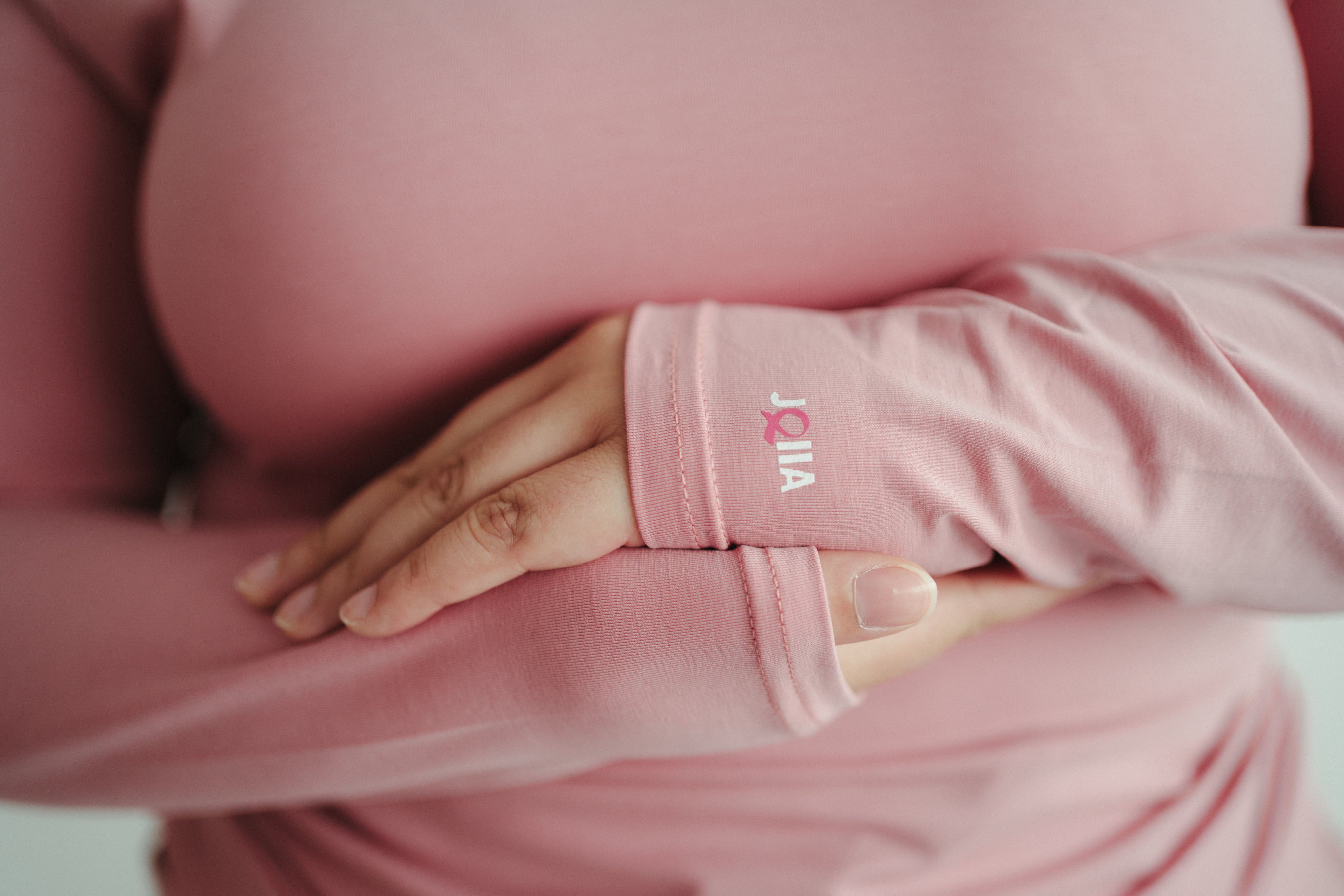 Maillots de Corps à manches longues Amelia - Rose - Sous-tunique pour la sensibilisation au cancer du sein