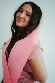 Amy Short Sleeve Underscrub - Rosewood - Breast Cancer Underscrub