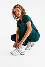 Lulu Straight Leg Scrub Pants - Pine