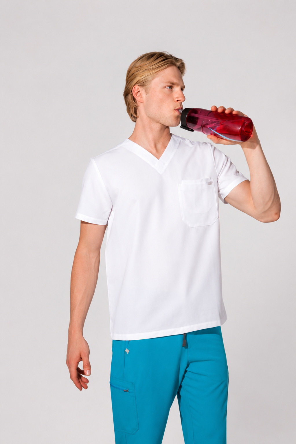 James Scrub Top - White