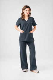ACE Wide Leg Scrub Pants - Pewter