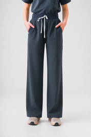 ACE Wide Leg Scrub Pants - Pewter