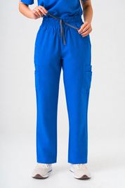Lulu Straight Leg Scrub Pants - Royal Blue
