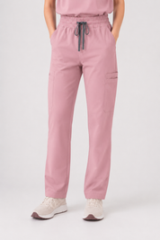 Lulu Straight Leg Scrub Pants - Rosewood