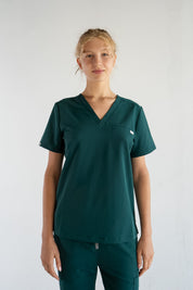 Olivia Scrub Top - Pine