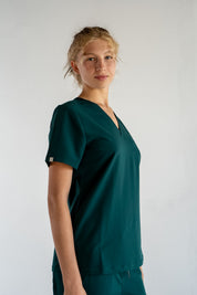 Olivia Scrub Top - Pine