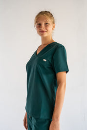 Olivia Scrub Top - Pine
