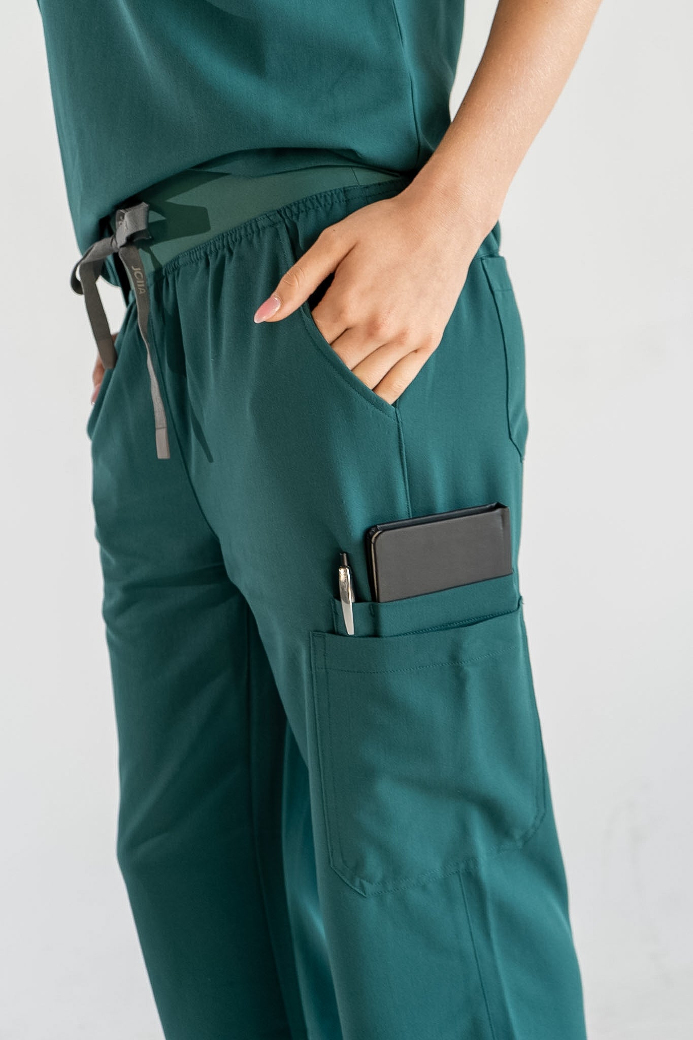 ACE Wide Leg Scrub Pants - Pine