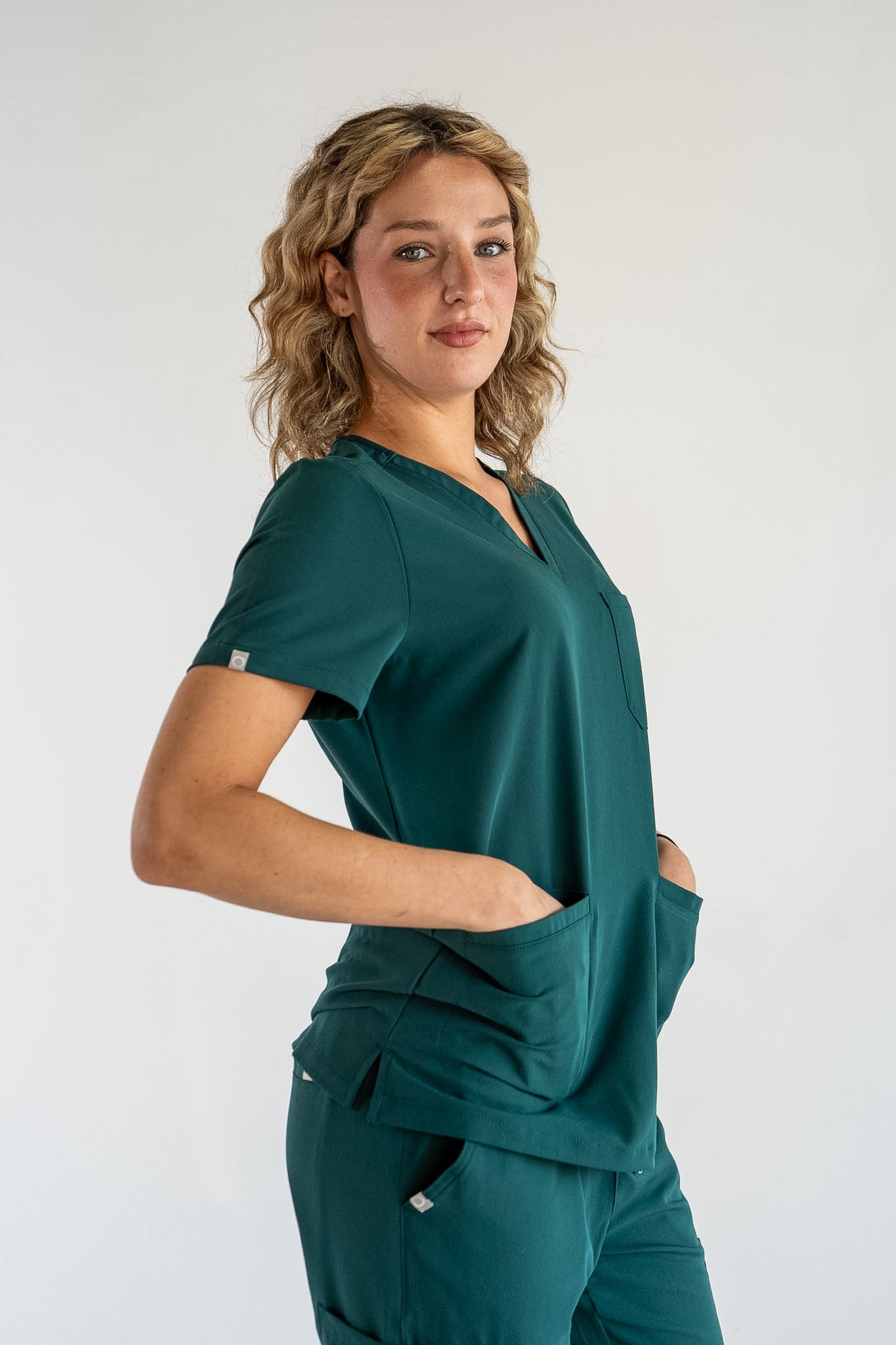 Victoria Scrub Top - Pine