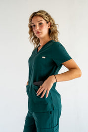 Victoria Scrub Top - Pine