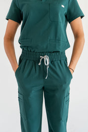 Lulu Straight Leg Scrub Pants - Pine