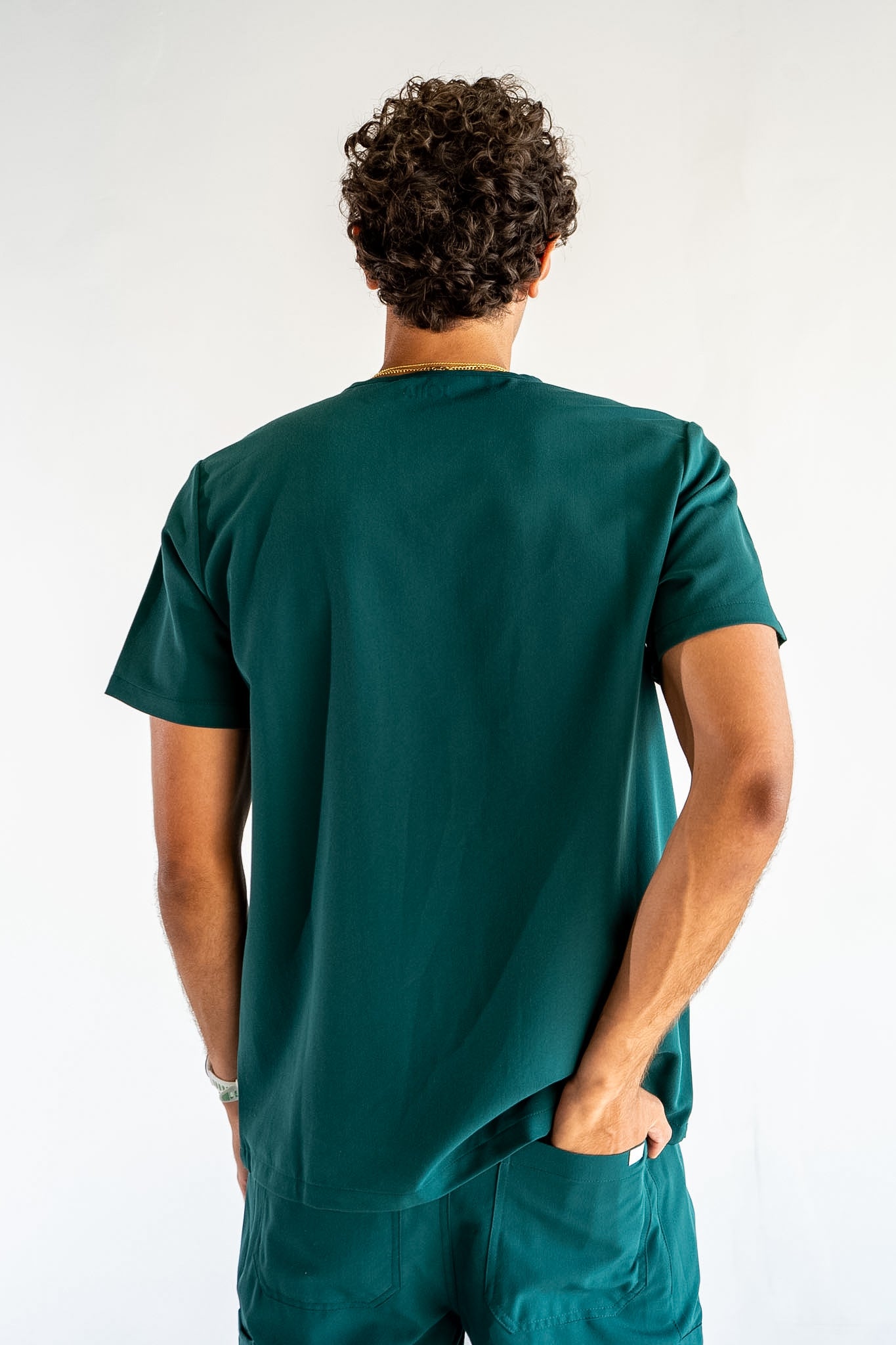 Liam Scrub Top - Pine