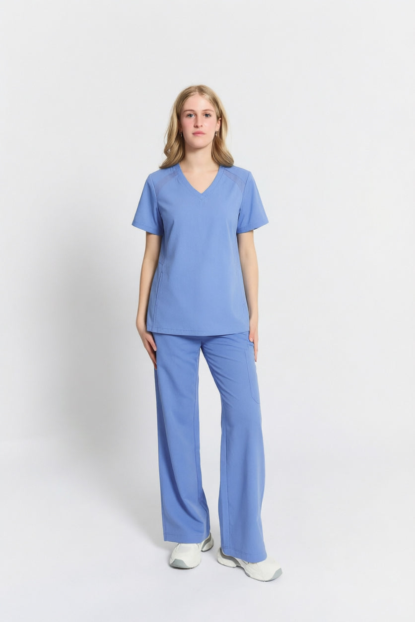 Elizabeth Scrub Top Ceil Blue