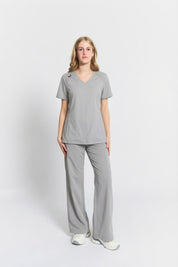 Elizabeth Scrub Top Light Gray