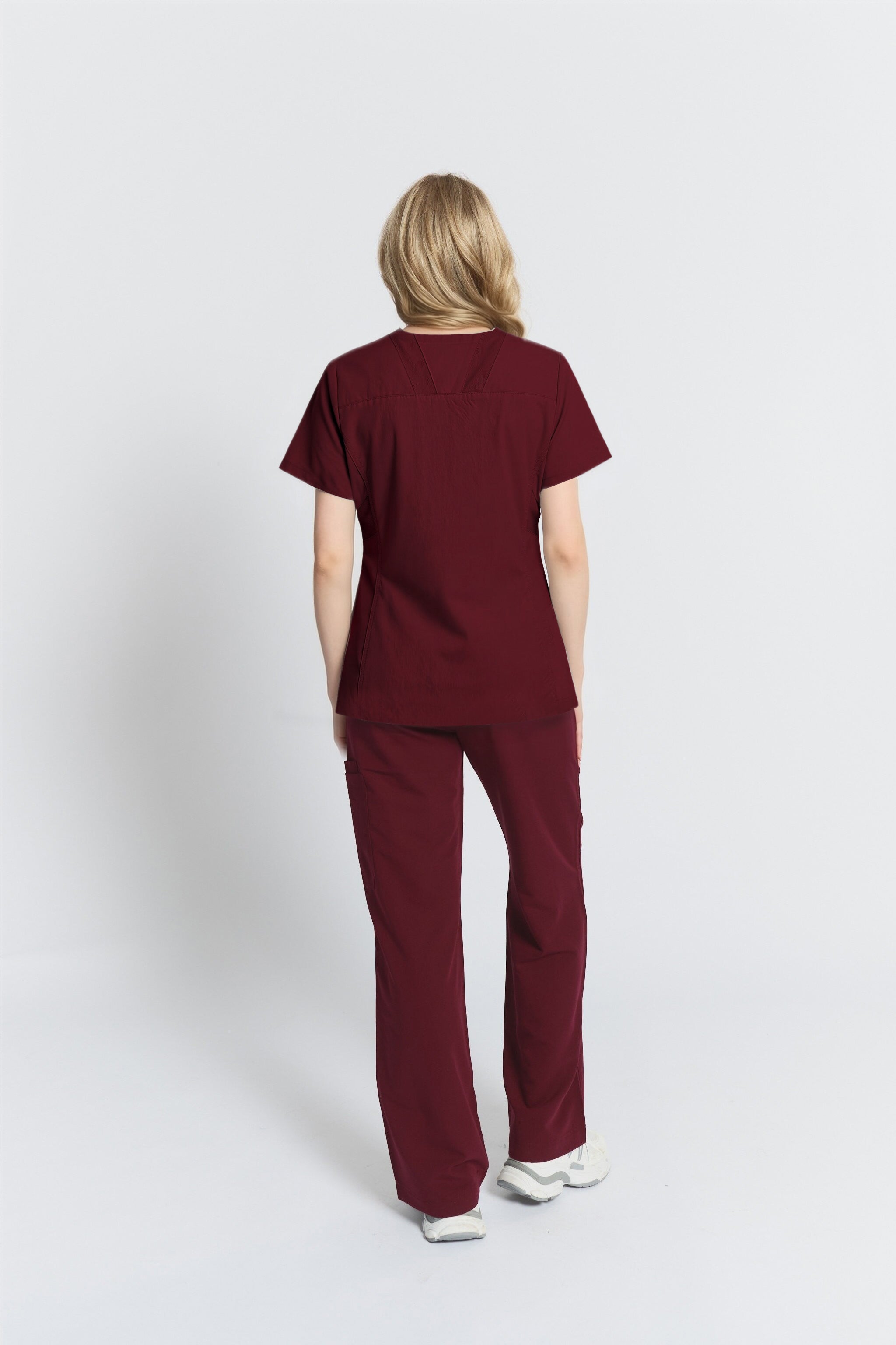 Elizabeth Scrub Top Burgundy