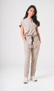 Lulu Straight Leg Scrub Pants - Sandstone