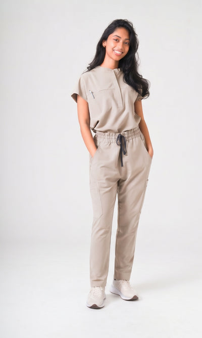Pantalon de gommage droit Lulu - Sable