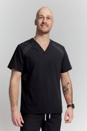 Galen Scrub Top Black