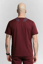 Galen Scrub Top Burgundy