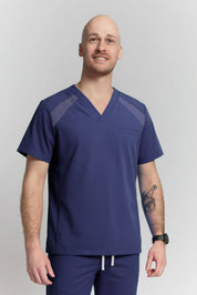 Galen Scrub Top Navy