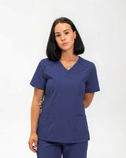 Haut de tenue médicale Helen bleu marine