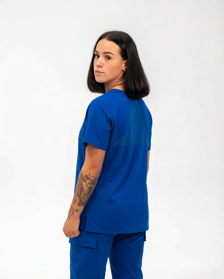 Blouse d'infirmière Helen Bleu Royal
