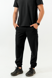 Pantalon de gommage Kian Jogger - Noir - le cours de remplissage