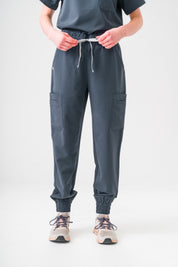 Pantalon de jogging d'uniforme médical Anastasia - Étain