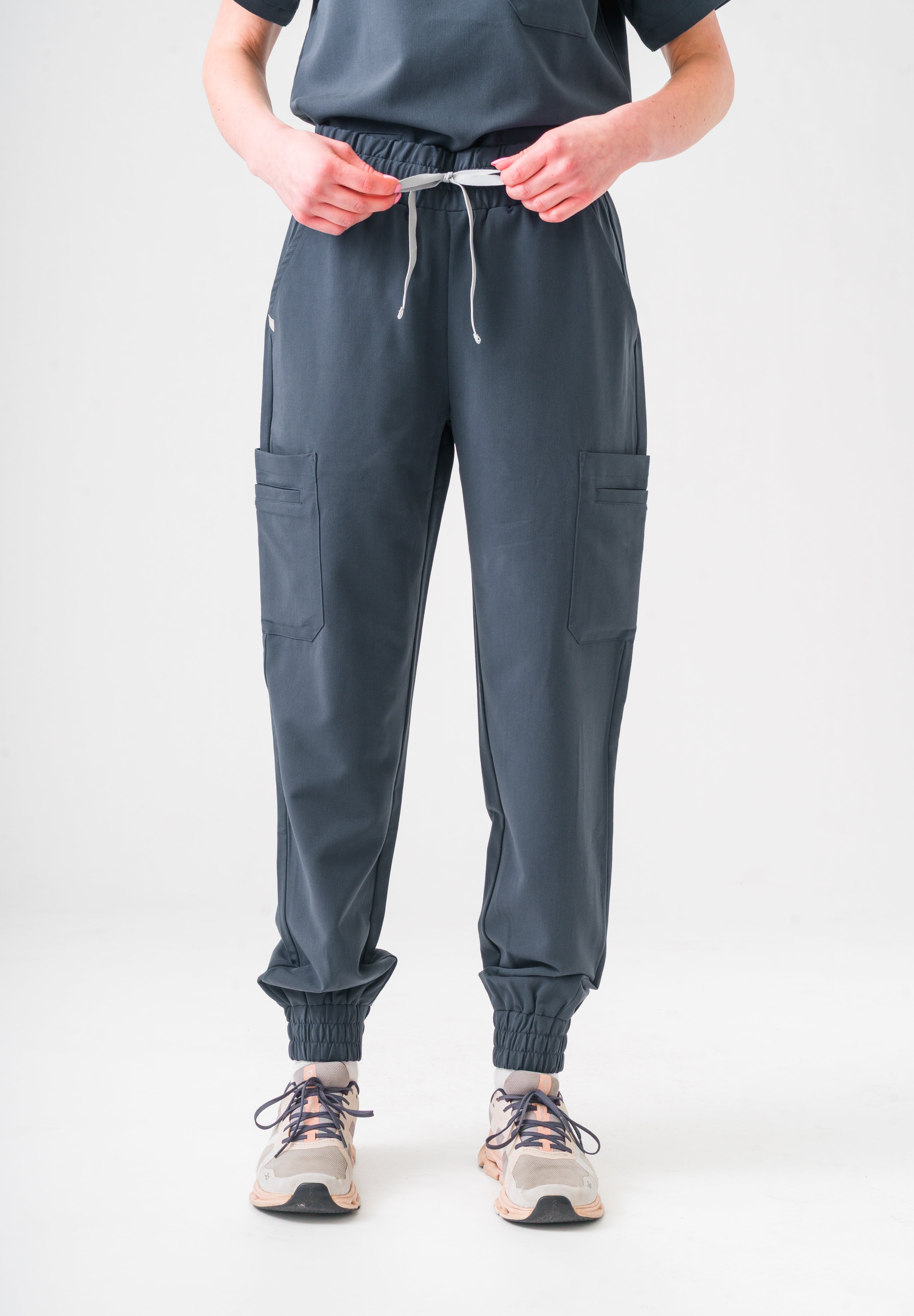 Pantalon de jogging d'uniforme médical Anastasia - Étain