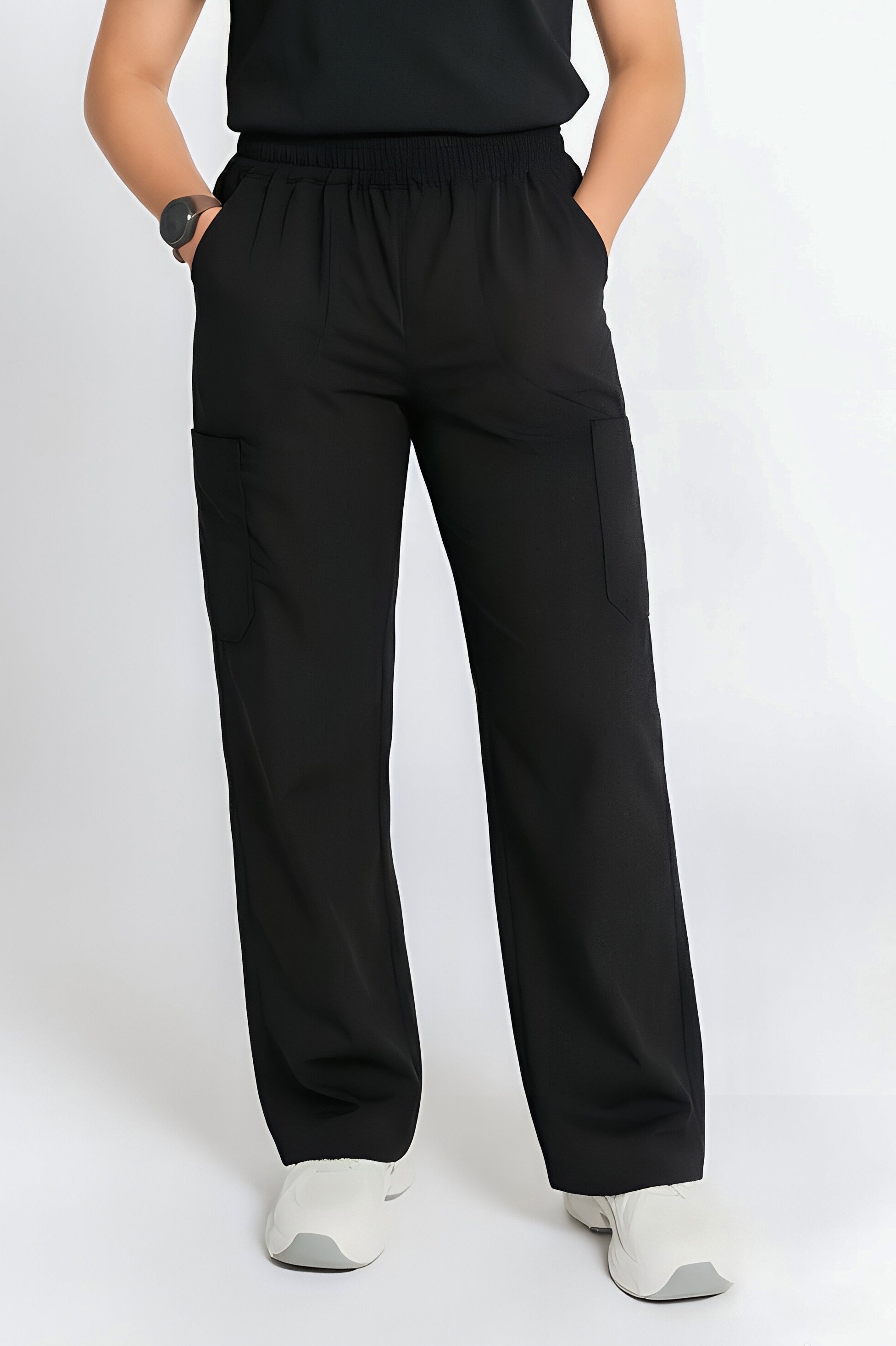 Pantalon médical droit Mona noir