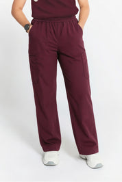 Mona Straight Leg Scrub Burgundy