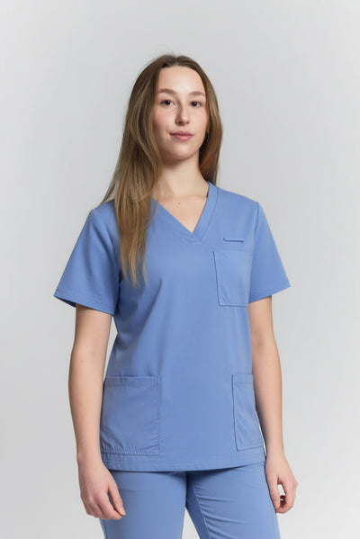 Rebecca Scrub Top Ceil Blue