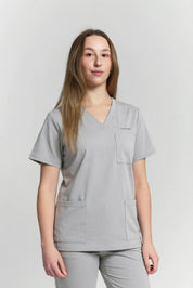 Rebecca Scrub Top Light Grey
