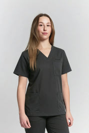 Rebecca Scrub Top Pewter