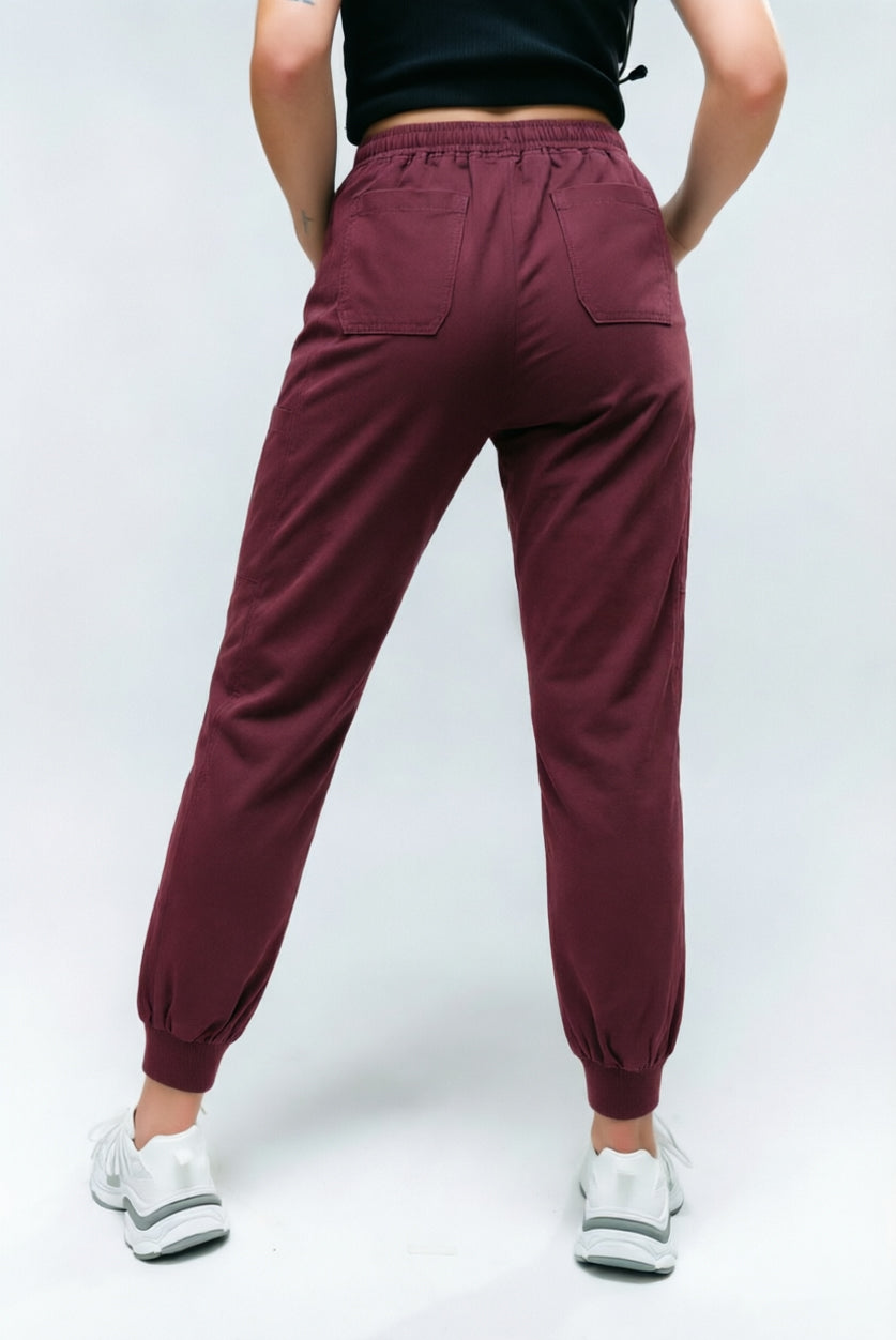 Virginia Straight Leg Scrub Burgundy