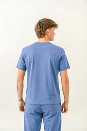 William Scrub Top- Ceil Blue