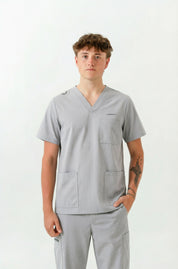 William Scrub Top- Light Grey