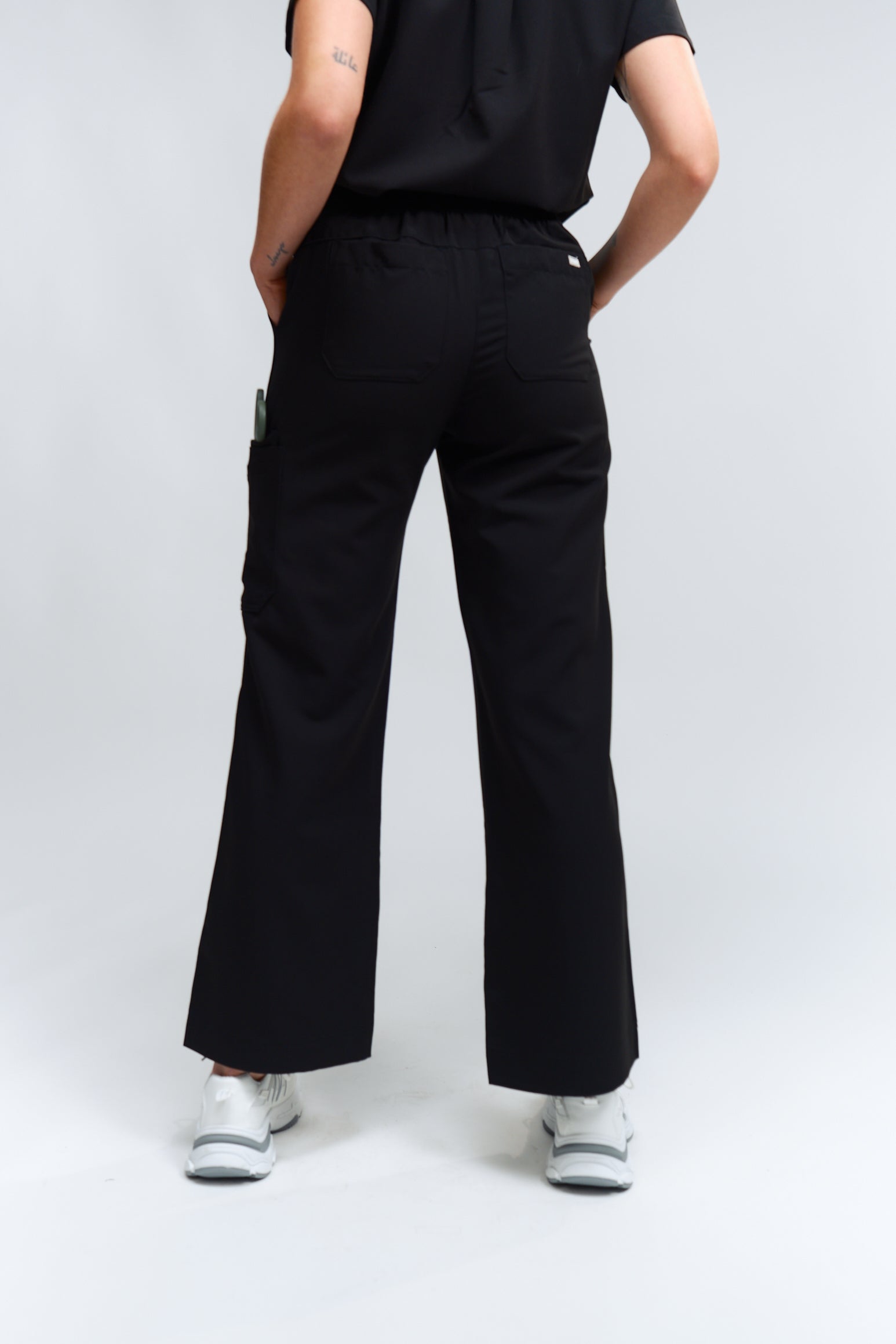 Pantalon de gommage ACE à jambe large - Noir