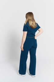 Pantalon de gommage ACE à jambes larges – Bleu abyssal