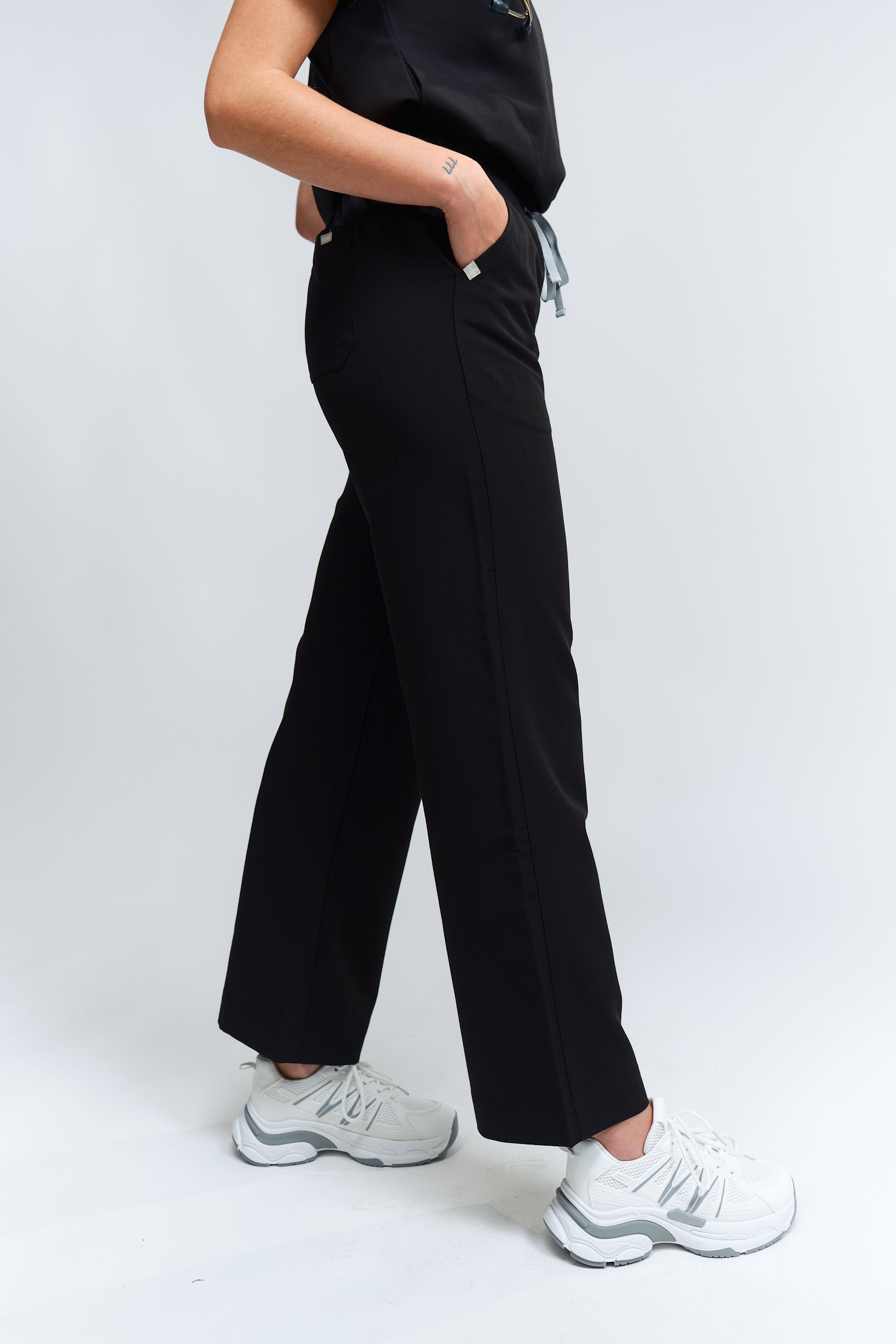Pantalon de gommage ACE à jambe large - Noir