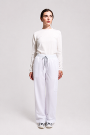 ACE Wide Leg Scrub Pants - White