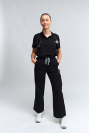 Pantalon de gommage ACE à jambe large - Noir