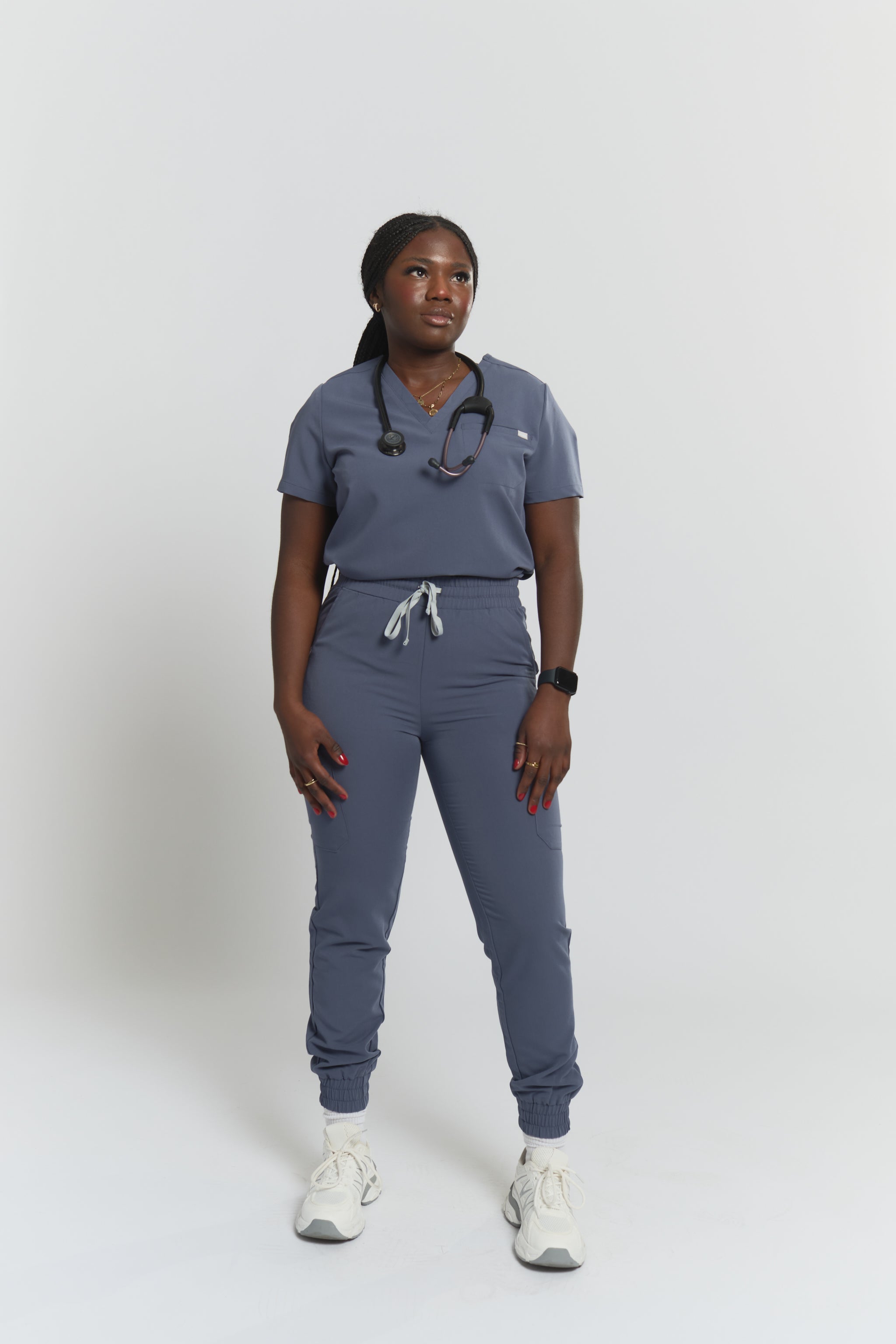 Pantalon de jogging d'uniforme Anastasia - Gris orageux