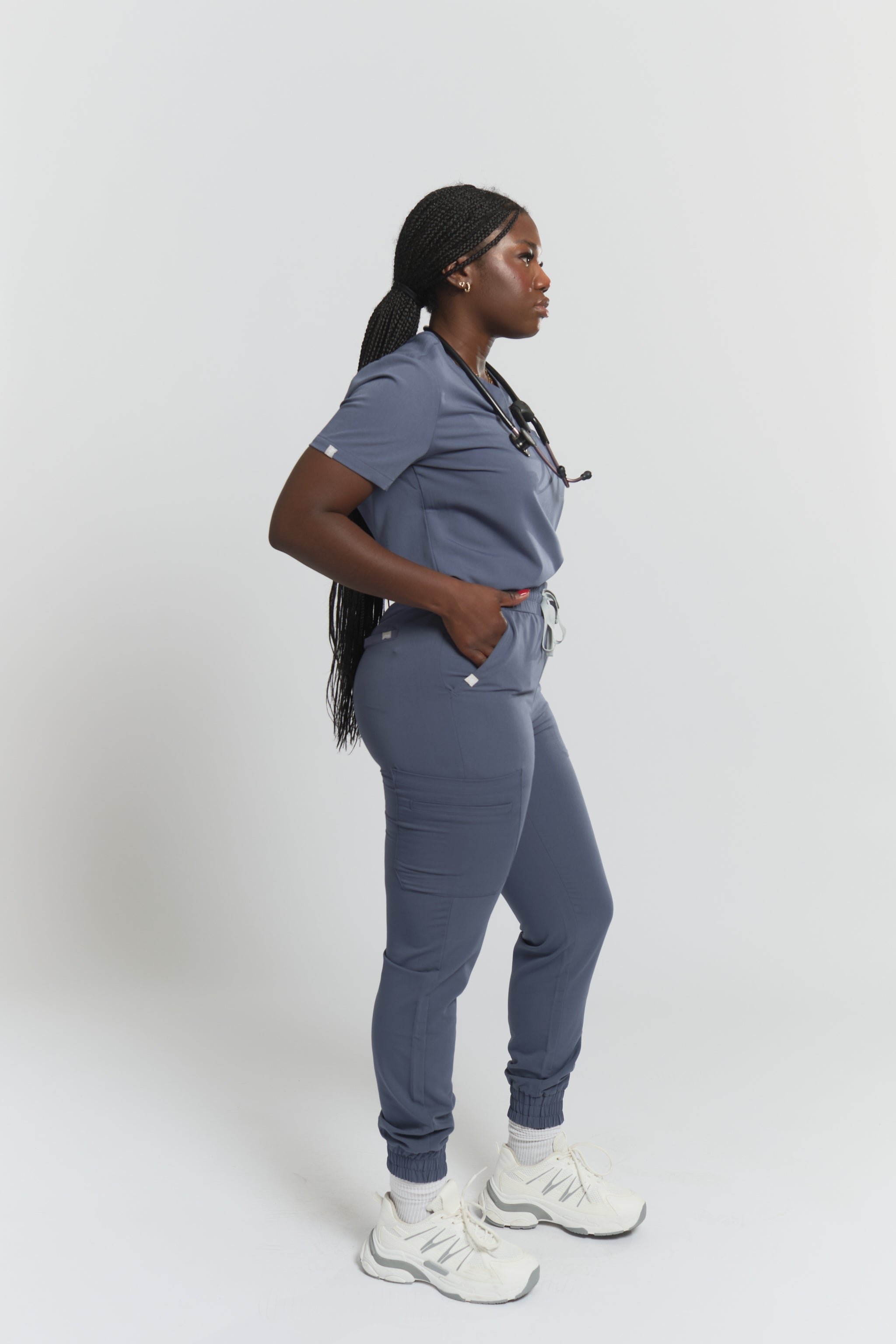 Pantalon de jogging d'uniforme Anastasia - Gris orageux