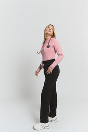 Lulu Straight Leg Scrub Pants - Black