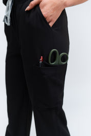 Pantalon de gommage ACE à jambe large - Noir