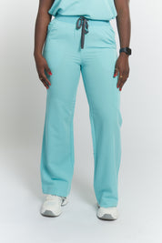 ACE Wide Leg Scrub Pants - Sky Blue