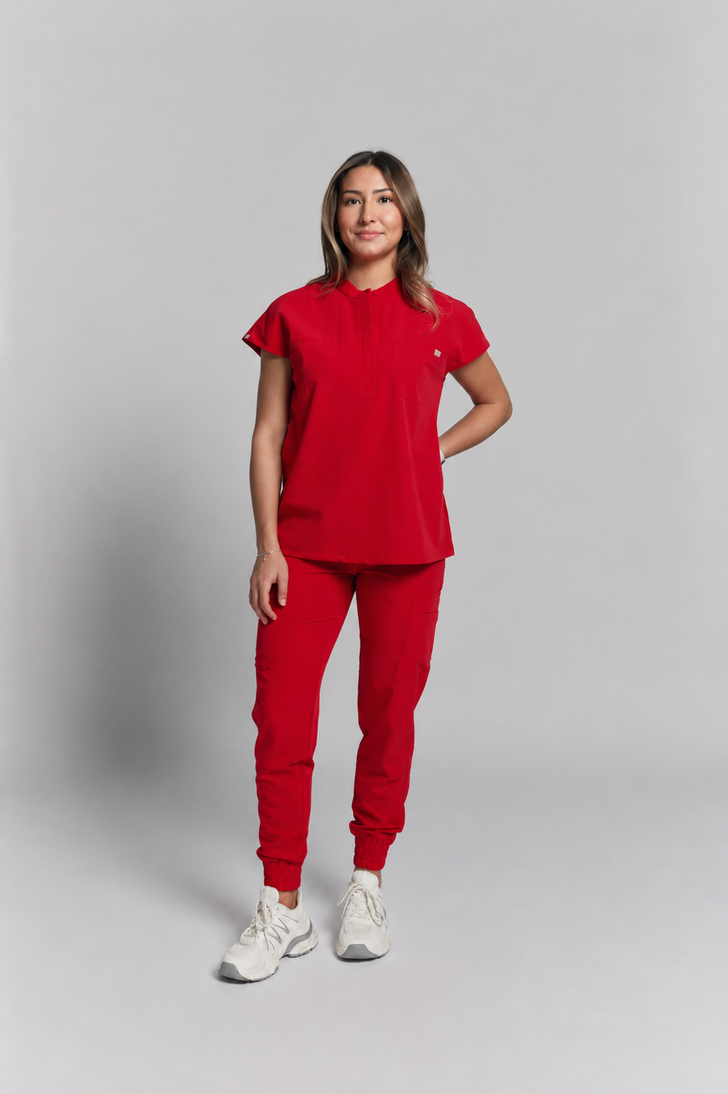 Anastasia Jogger Scrub Pants - Ruby Red