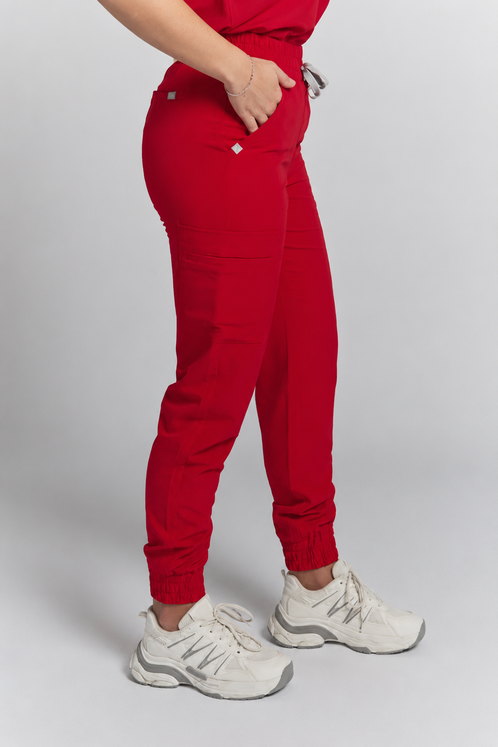 Anastasia Jogger Scrub Pants - Ruby Red