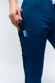 Pantalon de gommage Anastasia Jogger - Bleu Abysse